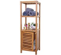 Arredo Bagno Bambu a listelle Serie HWC-B18 Mobile con sportello 110x36x34cm