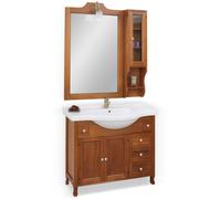 ARREDO BAGNO FIRENZE 105 FRONTALE IN MASSELLO LEGNO FINITURA NOCE O CILIEGIO