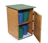 arredo Box porta Bidone Raccolta differenziata contenitore in legno di pino di prima qualità spessore mm 15 (PORTA SECCHI PER DIFFERENZIATA)