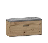 ARREDO DA CASA Scarpiera Moderna Salvaspazio con Panca Imbottita e Vano Contenitore, Ingresso, Corridoio - 100x49x35 cm - Capacità 8/10 Paia Scarpe - In Diversi Colori SCAT6 (Rovere naturale)