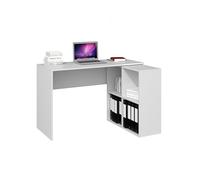 ARREDO DA CASA Scrivania Angolare con Libreria a 4 Vani - Nobilitato Antigraffio, Design Moderno Salvaspazio - Ideale per Cameretta, Studio e Ufficio, Diversi Colori SCT5 (Bianco)