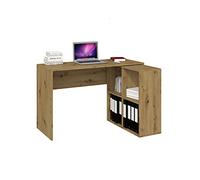 ARREDO DA CASA Scrivania Angolare con Libreria a 4 Vani - Nobilitato Antigraffio, Design Moderno Salvaspazio - Ideale per Cameretta, Studio e Ufficio, Diversi Colori SCT5 (Rovere)