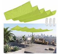 Arredo Giardino per Esterno Relax 190x300cm Tenda a Vela Retrattile Ondulata Impermeabile Zona Chill Out Patio Verde