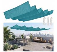 Arredo Giardino per Esterno Relax 270x700cm Tenda a Vela Retrattile Ondulata Impermeabile Zona Chill Out Patio Blu
