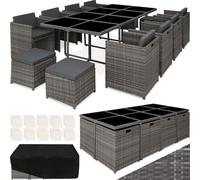 Arredo giardino set tavolo e sedie arredamento da esterno polyrattan alluminio