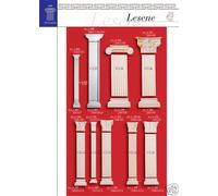 ARREDO INTERNO STUCCHI DECORI CORNICI COPPIA LESENE CAPITELLO GESSO CERAMICO