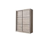 Arredo Stock Armadio 2 ante scorrevoli rifinito effetto quercia, 166x60x215 cm