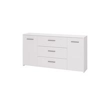Arredo Stock Cassettiera con ante e cassetti bianca e quercia (Bianco 158x33x80,5 cm)