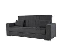 Arredo Stock Divano letto 3 posti, 230x97x93 cm (Tessuto grigio)