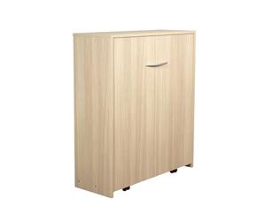 Arredo Stock Letto singolo estraibile e a scomparsa con mobile, rete e materasso, 80x190 cm (olmo)