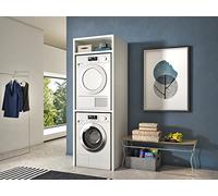 Arredo Stock Mobile a colonna per lavatrice e asciugatrice bianco, 70x64x203 cm