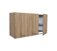 Arredobagno e Cucine Mobile scolapiatti armadietto pensile rovere 80cm, 2 sportelli H60 + pensile sx