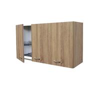 Arredobagno e Cucine Mobile scolapiatti armadietto pensile rovere da 80cm, 2 sportelli H.60 + pensile