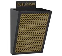 Arregui 1832D15 Cestino pubblicitario in Acciaio, 7,5 L, Corpo Nero E Griglia di Colore Ocra, Estándar