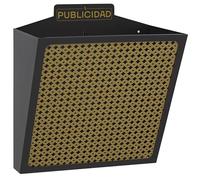 Arregui 1832D9 E2313 - Cestino per giornali, grande, colore: Nero/Ocra