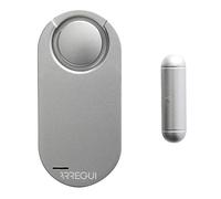 ARREGUI AL012 Allarme per casa e abitazioni | Sensore di allarme per porte e finestre con 2 telecomandi | Alarme sonoro wireless con batteria | Antifurto porta | Argento