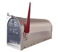 ARREGUI Americano E2101A Buca Lettere Americana in Alluminio, di Grandi Dimensioni, Dimensione L (Riviste e Buste C4), Cassetta Postale Americana, Per Posta, Pane o Giornale, Inox