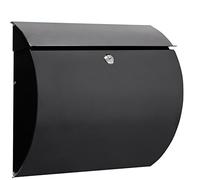 ARREGUI Aura E5404 Cassetta Postale Individuale in Acciaio, di Grandi Dimensioni, Cassetta della Posta da Parete, Dimensione L (Riviste e Buste C4), Nero