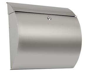 ARREGUI Aura E5405-12 Cassetta Postale Individuale in Acciaio Inossidabile, di Grandi Dimensioni, Cassetta della Posta da Parete, Dimensione L (Riviste e Buste C4), Inox