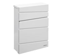 ARREGUI Flysch E6921 Cassetta Postale in Acciaio Formato M (DIN A4) | Cassetta della Posta da Parete Moderna con Coperchio Protettivo | Bianco