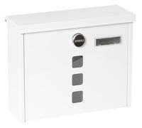 ARREGUI Chance E7101 Postale in Acciaio, Cassetta della Posta con Serratura Coperta e Portanome, Facile de Montare, Bianco, Formato M (DIN A4 e riviste) - 24,5x31,2x10 cm