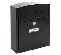 ARREGUI Compact E5734 Cassetta Postale Individuale in Acciaio, Cassetta della Posta da Parete, Cassetta Postale Da Esterno, Dimensione S (DIN A5), Facile da Montare, Nero