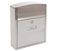 ARREGUI Compact E5737 Cassetta Postale Individuale in Acciaio Inossidabile, Cassetta della Posta da Parete, Cassetta Postale Da Esterno, Dimensione S (DIN A5), Facile da Montare, Inox