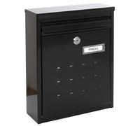 ARREGUI Dime V1324 Cassetta Postale Individuale in Acciaio, Cassetta della Posta da Parete, Cassetta Postale Componibile, Fondo Stretto, Dimensione M (DIN A4 e Riviste), Nero