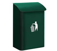 ARREGUI E6103 Cestino portarifiuti a muro per garage, interni e aree comuni, cestino da parete in acciaio, 18 L, Verde