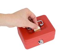 ARREGUI Elegant C9004 Cassetta di sicurezza con chiave per contare e trasportare denaro | Cassetta Portavalori in acciaio con fessura | Cassaforte portatile de 12,5 cm di larghezza | Rossa