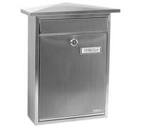ARREGUI Home E5717 Cassetta Postale Individuale in Acciaio Inossidabile, Cassetta della Posta da Parete, Cassetta delle Lettere, Fondo Stretto, Dimensione M (DIN A4 e Riviste), Facile da Montare, Inox
