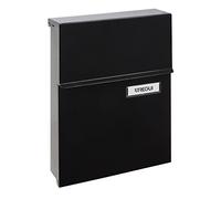 Arregui Cassetta postale Line E6804 in acciaio da parete S (DIN A5) con serratura coperta - Nero