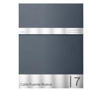 ARREGUI Line E6805CA Cassetta Postale da Esterno Personalizzata in Acciaio | Cassetta da Parete DIN A5 con Targhetta in Acciaio Inox Incisa | Nome e Numero Civico | Antracite