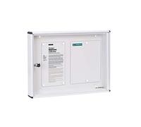 ARREGUI PAN41 Bacheca Magnetica con Anta Battente per Interni in Alluminio con Serratura e Chiave | 35 x 48 x 5 cm | Contiene 2 Fogli A4 | Bianco