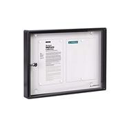 ARREGUI PAN44 Bacheca Magnetica con Anta Battente per Interni in Alluminio con Serratura e Chiave | 35 x 48 x 5 cm | Contiene 2 Fogli A4 | Nero