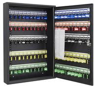 Arregui PL100EN Cassetta Portachiavi con Ganci Regolabili | Armadietto per 100 Chiavi | Cassetta di Sicurezza | Appendichiavi con Serratura Elettronica IP65 | Codici Programmabili | 55x38x8cm | nero