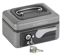 Arregui Popup C9716 Cassetta Di Sicurezza Con Chiave E Pulsante Per Contare E Trasportare Denaro | Cassetta Portavalori In Acciaio Con Vassoio Portamonete, Graphite Grey, 15 cm de larghezza