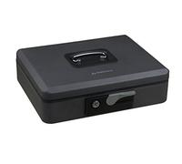 ARREGUI Popup C9746 Cassetta di sicurezza con chiave e pulsante per contare e trasportare denaro | Cassetta Portavalori in acciaio con vassoio Portamonete | Cassaforte portatile larghezza 20cm |Grigio