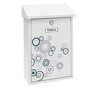 ARREGUI Premium E5606 Cassetta Postale Individuale in Acciaio con Serigrafia Decorativa "Spark", Dimensione M (DIN A4 e Riviste), Bianco