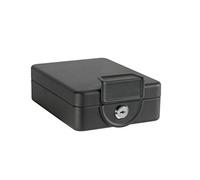 ARREGUI Private C9327 Cassetta di sicurezza con chiave per trasportare denaro | Cassetta Portavalori in acciaio con struttura da fissare sotto il tavolo/ripiano | Cassaforte portatile de 16 cm | Nero