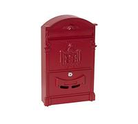 ARREGUI Residencia D-2151/R Cassetta Postale Individuale di Stile Classico in Alluminio, Dimensione M (DIN A4 e Riviste), Rosso