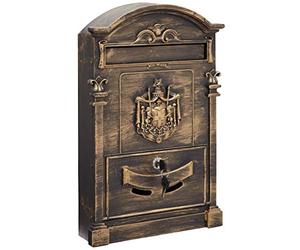 ARREGUI Residencia Maxi D-2152/B Cassetta Postale Individuale di Stile Classico in Alluminio, Di Grandi Dimensioni, Cassetta della Posta da Parete, Dimensione L (Riviste e Buste C4), Bronzo