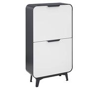 Arregui Round CR441-R Pattumiera Differenziata 4 Scomparti | 4x 17L (68L) | Contenitore in Acciaio da Interno | Mobile Raccolta Differenziata Design | Cestino Spazzatura Cucina | Antracite e Bianco