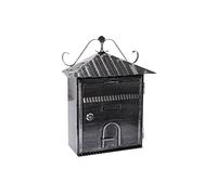 ARREGUI 2204 Postale Individuale in Metallo di Stile Rustico, Cassetta della Posta da Parete, Decorativo, Facile da Montare, Nero Spazzolato, Dimensione S (DIN A5) - 35x28x11,5 cm