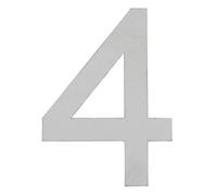 ARREGUI SEC11-T2 Numeri e lettere di 12 cm di altezza | Numero civico e lettere esterno | Acciaio inossidabile | Numeri di porta moderni Segnaletica Targa Indirizzo di casa | 12 cm | Numero 4