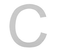 ARREGUI SEC11-T3 Numeri e lettere di 20 cm di altezza | Numero civico e lettere esterno | Acciaio inossidabile | Numeri di porta moderni Segnaletica Targa Indirizzo di casa | 20 cm | Lettera C