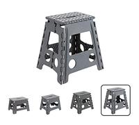 ARREGUI TB-039-G Sgabello Pieghevole Multiuso | Sgabello per Adulti o Bambini | Scala Pieghevole | Scalino | Sgabello per cucina, bagno, campeggio | 39 cm di altezza | Grigio