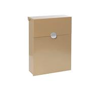 ARREGUI Tondo M E6735-SIL Cassetta Postale Indiviuale con Segnaletica di Numero, Personalizzabile, Dimensione M(DIN A4 e Riviste), Cassetta della Posta da Parete, Serratura Coperta, Iridium e Argento