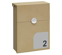 Arregui Tondo S E6725-SIL Cassetta Postale Indiviuale con Segnaletica di Numero, Personalizzabile, da Parete, Con Serratura Coperta, Iridium e Argento, Tamaño S (Correo DIN A5) - 30,5 x 23 x 10 cm