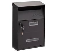 ARREGUI 2006/N Postale Individuale in Acciaio, Cassetta della Posta da Parete, Finestra di Visualizzazione, Nero, Dimensione S (DIN A5) - 32,5 x 22 x 11 cm